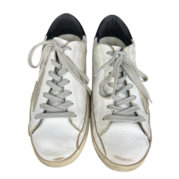 Golden Goose Women’s Superstar White Grey Star Distressed Sneaker Size 40 US 10 - Picture 7 of 11